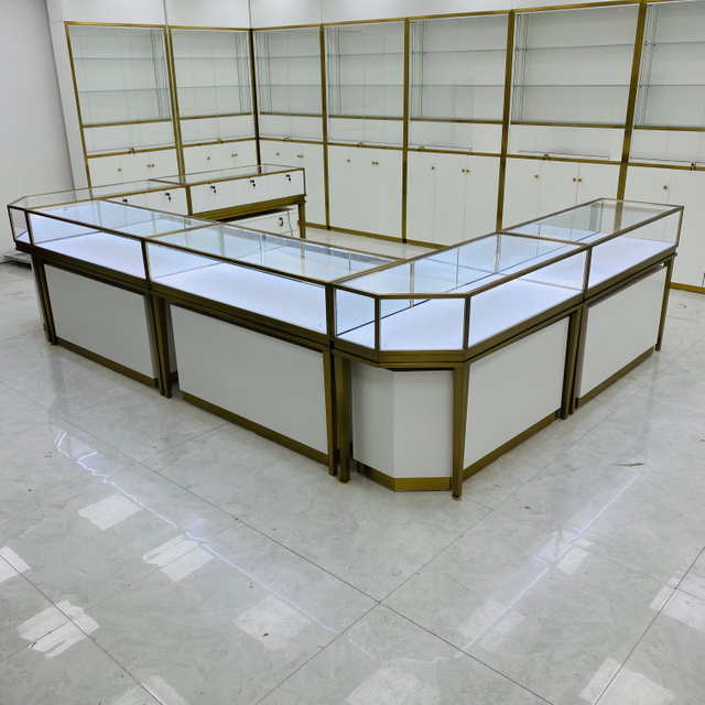 Titanium Gold Combination Set Bijoux Display Cabinet
