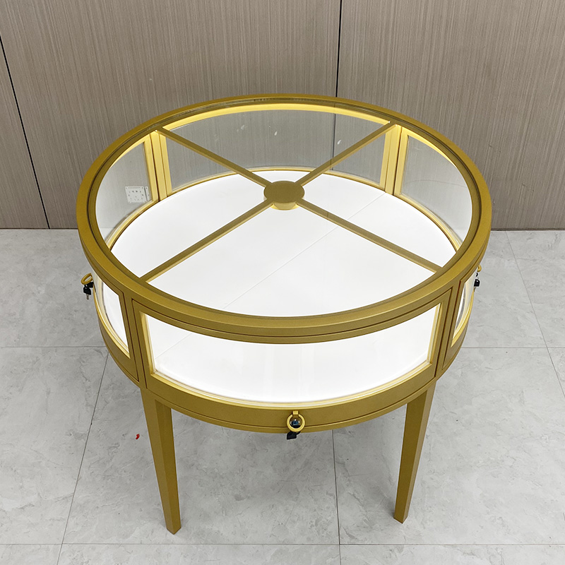 Cabinet d'affichage des bijoux ronds