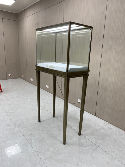 Cabinet d'affichage de bijoux en bronze